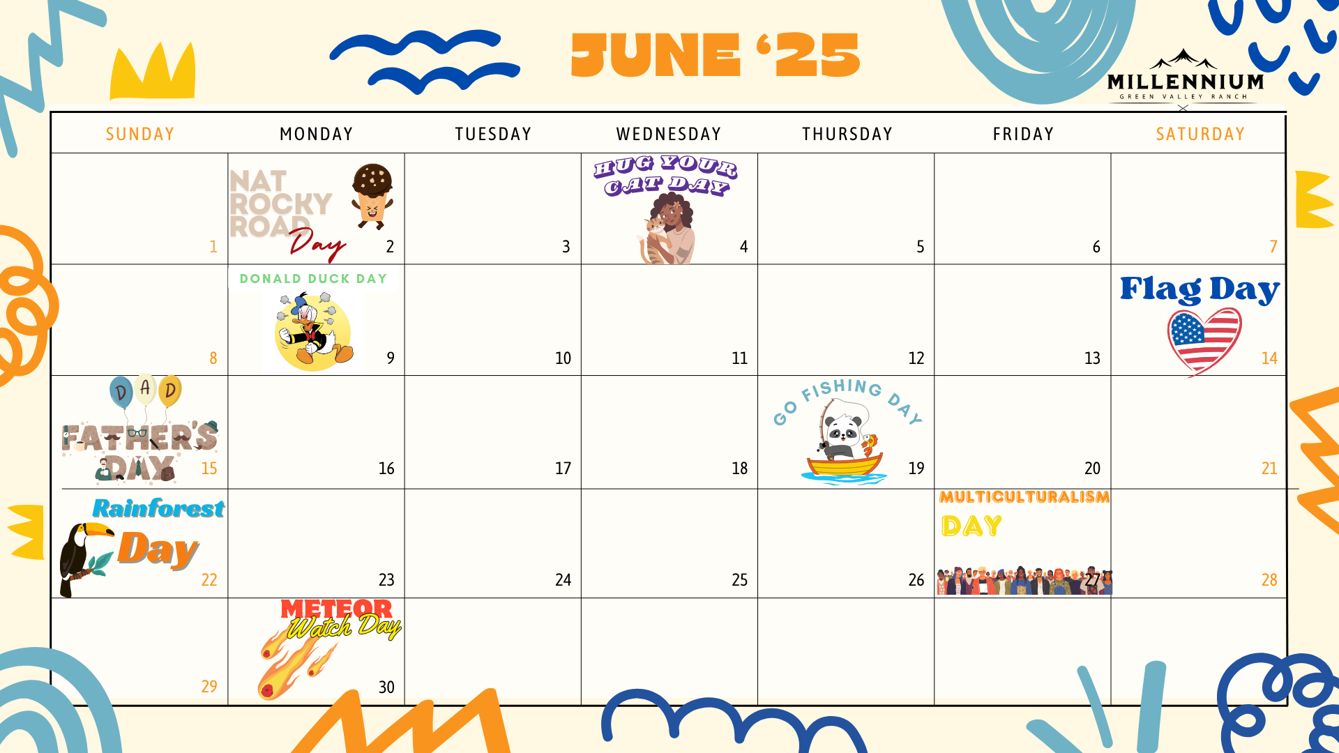 June Events Calendar June Events Calendar