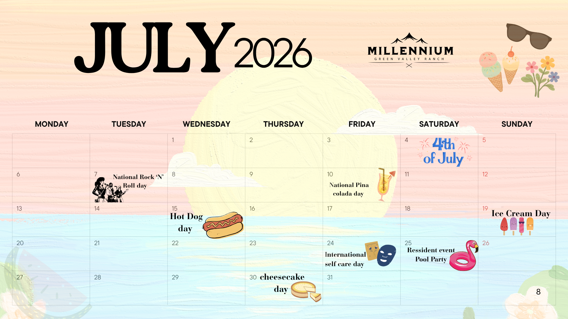 July Event Calendar 